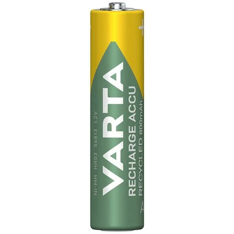 Varta RECH.AC.RECYC.AAA800mAh BLI4 Pile Rechargeable LR3 (AAA) NiMH 800 MAh 1.2 V 4 Pc(s) 1 Varta RECH.AC.RECYC.AAA800mAh BLI4 Pile Rechargeable LR3 (AAA) NiMH 800 MAh 1.2 V 4 Pc(s)