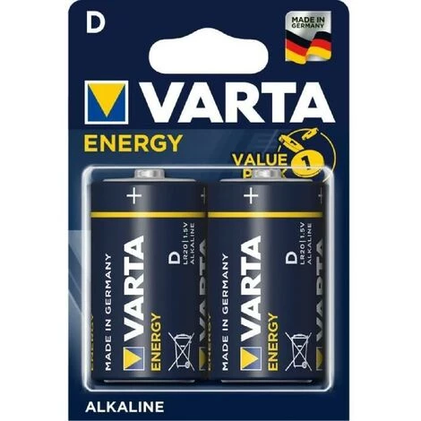 VARTA Pack De 2 Piles Alcalines Energy D -LR20- 1 VARTA Pack De 2 Piles Alcalines Energy D -LR20-