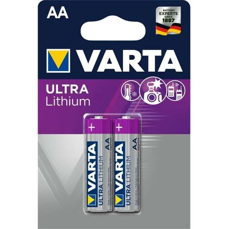 VARTA Batterie Au Lithium AA 2-Plaquette 1 VARTA Batterie Au Lithium AA 2-Plaquette