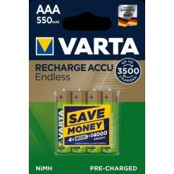 Piles Rechargeables Recharge Akku Endless Type AAA NiMH 950 MAh - 4 Pièces Varta -France VARTA Soldes Boutique 15112454 4