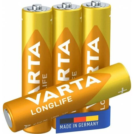 Varta 1x4 LR 03 - Single-use Battery - AAA - Alcaline - 1,5 V - 4 Pièce(s) - 1200 MAh (04103 101 414) 1 Varta 1x4 LR 03 - Single-use Battery - AAA - Alcaline - 1,5 V - 4 Pièce(s) - 1200 MAh (04103 101 414)