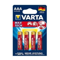 Varta Max Tech AAA 1.5V - Single-use Battery - AAA - Alcaline - 1,5 V - 4 Pièce(s) - Or - Rouge (04703110404)