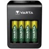 Chargeur De Piles Rondes Varta LCD Plug Charger+ 4x 56706 Avec Accus NiMH LR03 (AAA), LR6 (AA), 6LR61 (9 V)