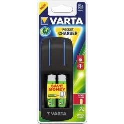 Chargeur Pocket 4 Canaux AAA/AA + 4AA RU2 Varta