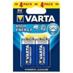 VARTA Pile Alcaline 6LR61 - 9 V Par 4 (4922121414)