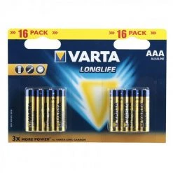 VARTA 16 Piles Alcaline LR03-AAA (4103214416)