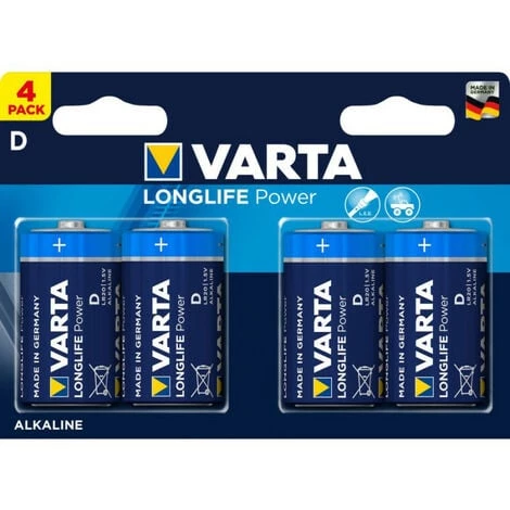 VARTA Pile Alcaline LR20 - D Par 4 (4920121414) 1 VARTA Pile Alcaline LR20 - D Par 4 (4920121414)