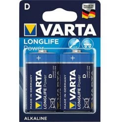 VARTA High Energy Piles V 4920 Blister B2, Mono 1,5V LR20 Emballage 2 Pieces