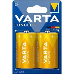 Batterie Alkalina Varta D - Lr20 Longlife (emballage 2 Unit) ø34,2x61,5mm