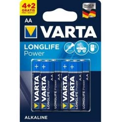 Pile Alcaline Lr06 Aa Longlife Power Varta 1,5V 6 Pcs