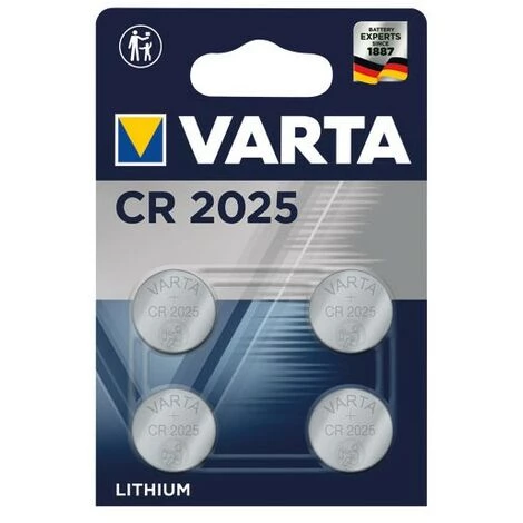 VARTA - Pile Lithium Electronique Cr2025 X 4 1 VARTA - Pile Lithium Electronique Cr2025 X 4