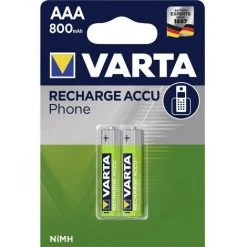 Varta RECH.AC.Phone AAA800mAh BLI2 Pile Rechargeable LR3 (AAA) NiMH 800 MAh 1.2 V 2 Pc(s) -France VARTA Soldes Boutique 4429463 3
