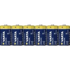 Varta LONGLIFE D Folie 6 Pile LR20 (D) Alcaline(s) 15800 MAh 1.5 V 6 Pc(s)