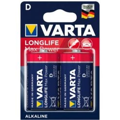 Blister 2 Piles Alcalines 1,5V LR20 Longlife Max Power Varta