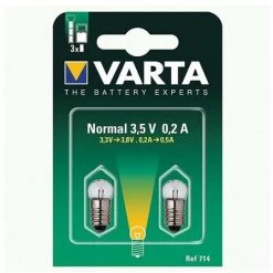 VARTA 714 Ampoulette, 3.8 V, Blanc