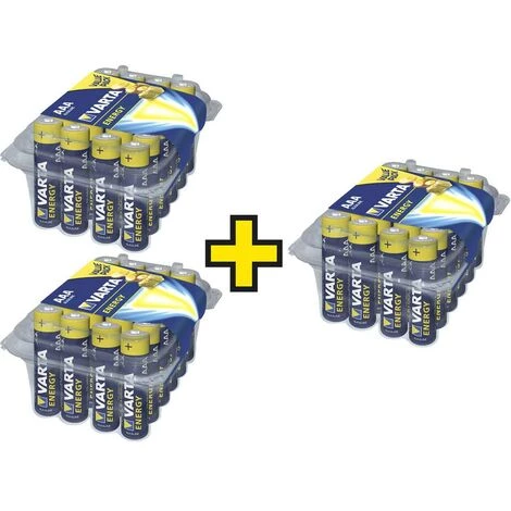 Pile LR3 (AAA) Alcaline(s) Varta Energy, Kauf 3 Sets - Zahl 2, 1.5 V 72 Pc(s) 1 Pile LR3 (AAA) Alcaline(s) Varta Energy, Kauf 3 Sets - Zahl 2, 1.5 V 72 Pc(s)
