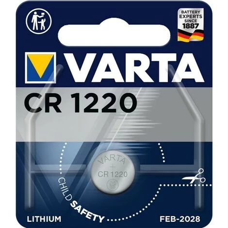 VARTA Pile Bouton Au Bouton Lithium CR1220 3 V 1-Blister 1 VARTA Pile Bouton Au Bouton Lithium CR1220 3 V 1-Blister