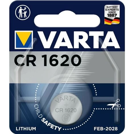 VARTA Pile Bouton Au Bouton Lithium CR1620 3 V 1-Blister 1 VARTA Pile Bouton Au Bouton Lithium CR1620 3 V 1-Blister