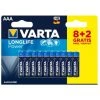 Varta VARTA Piles Alcalines LR03 AAA 8 + 2 Offertes (04903 121 410)