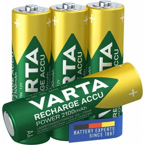 Varta Batterie Ready2use AA, NiMH, 2100 MAh, 4 Pièces En Blister (56706 101 404) 1 Varta Batterie Ready2use AA, NiMH, 2100 MAh, 4 Pièces En Blister (56706 101 404)