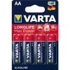 Varta Pile Alcaline LONGLIFE Max Power, AA LR6, Blister De 4 Pièces - Lot De 20 Blister = 80 Piles (04706 110 404 PACK)