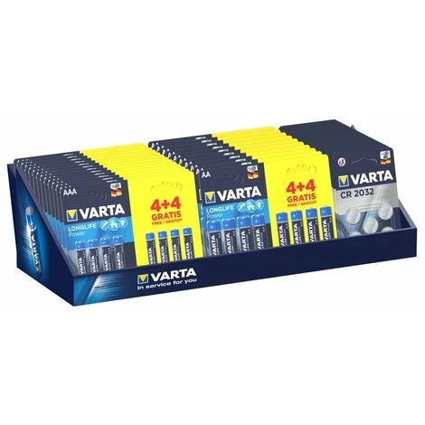 Varta - Display De Comptoir - 10 X Piles Alcalines Aaa (4+4) / Aa (4+4) / Cr2032 (blister Par 5) - 98700805892 1 Varta - Display De Comptoir - 10 X Piles Alcalines Aaa (4+4) / Aa (4+4) / Cr2032 (blister Par 5) - 98700805892