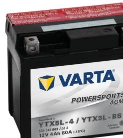 Batterie Varta Powersports AGM YTX5L-4 - 12V 4Ah 80A